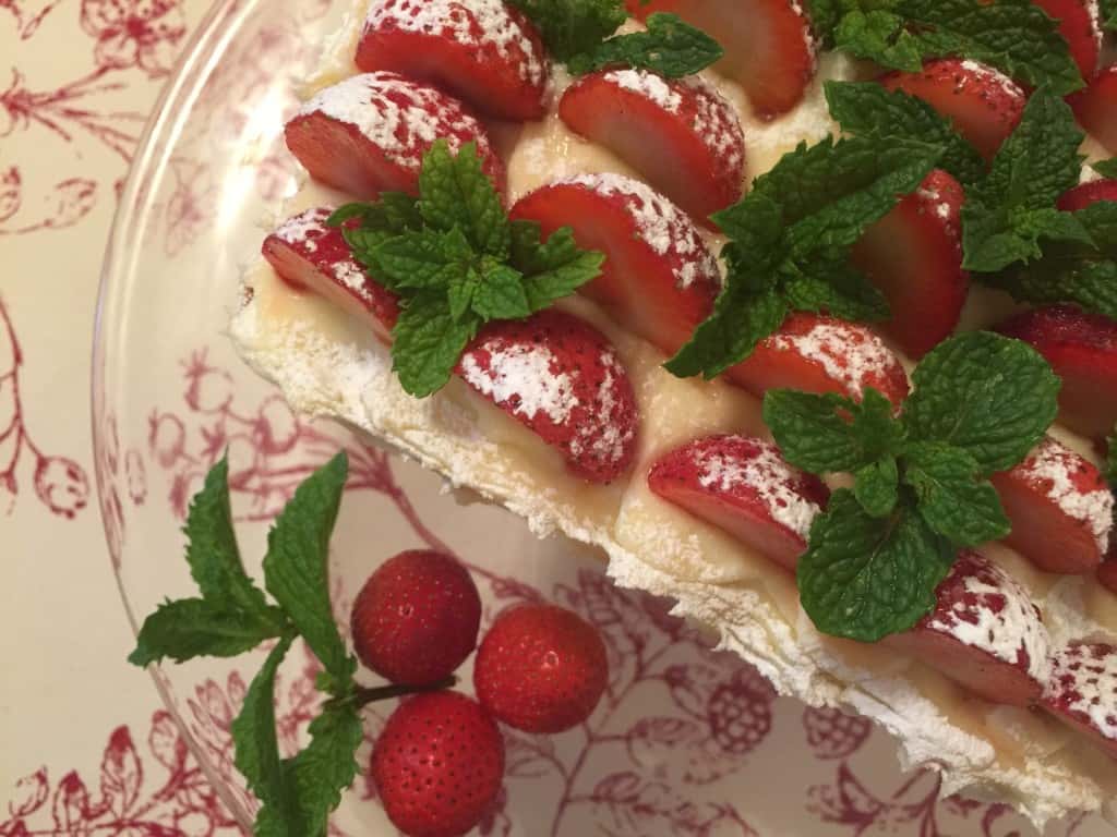Lemon Cake with Lemon Buttercream and Fresh Strawberries