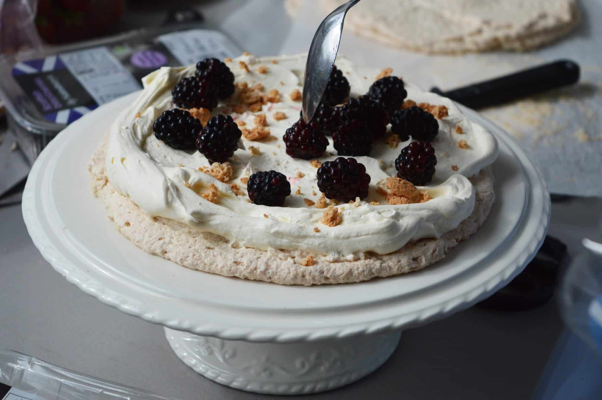 Mixed Berry Meringue Cake Traditional Home Baking