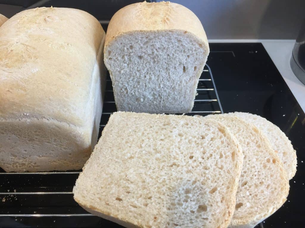 Nordic plain wheat bread sliced.