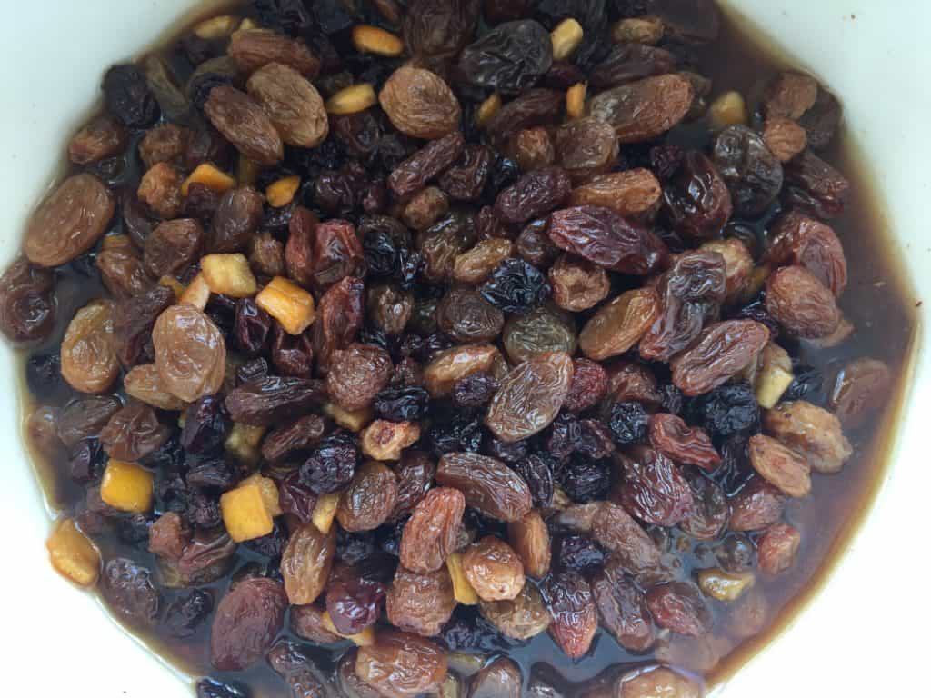Mixed Dried fruit soaking in Yorkshire Tea