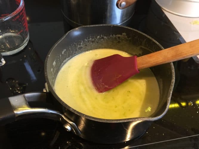 Lime Curd simmering