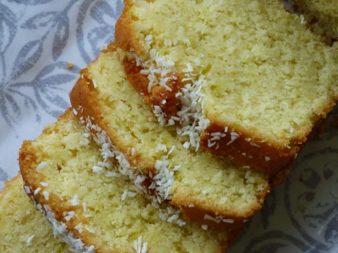 Slices of Coconut and Lime loaf