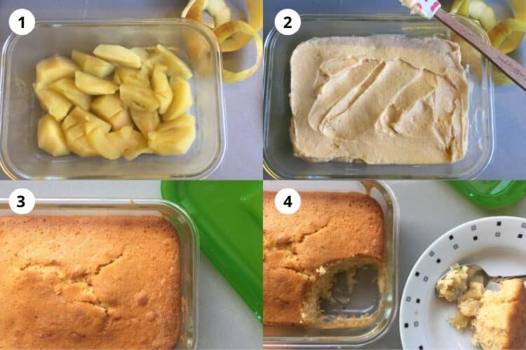 Instructions for making Apple Sponge Eve's Pudding