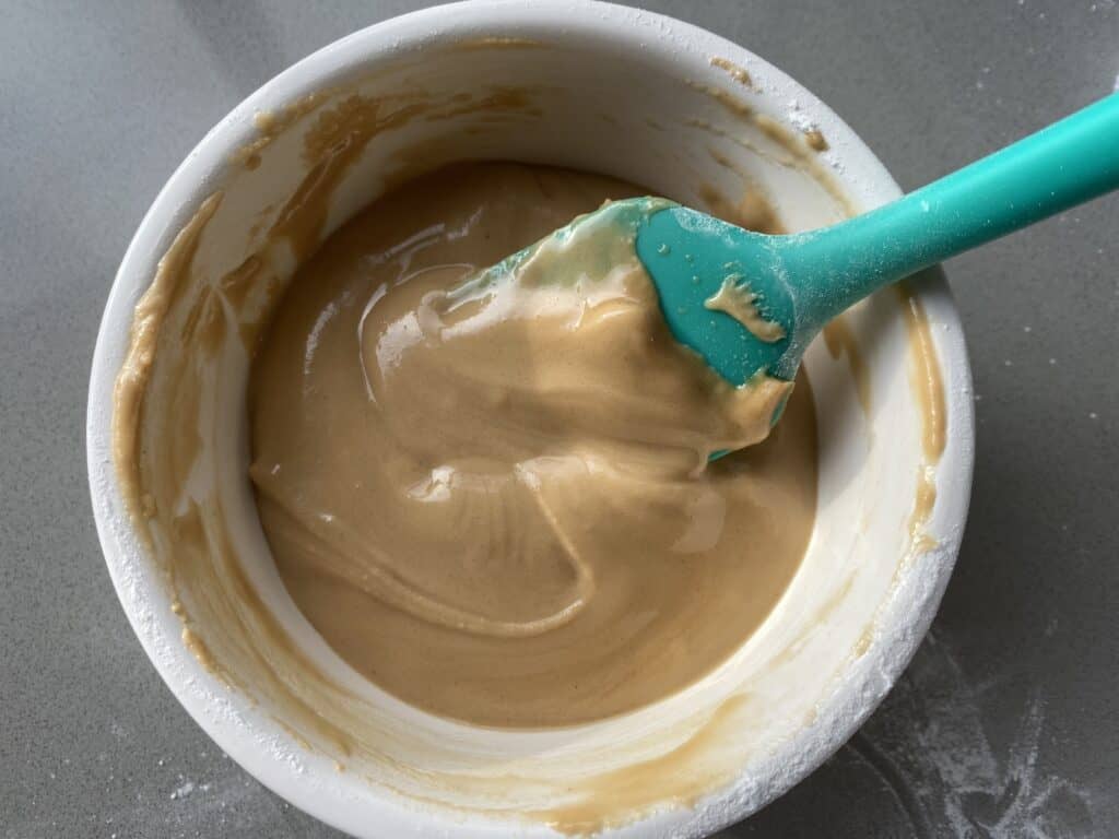 Coffee Icing in a white bowl