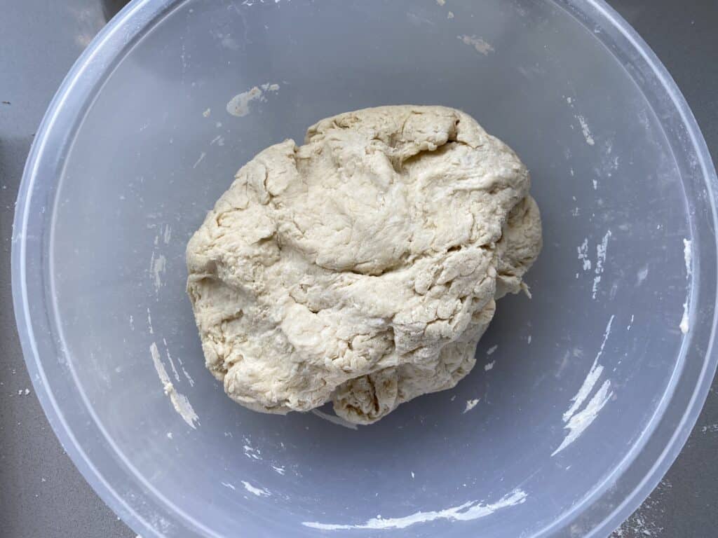 Rough mix Bread Dough in a bowl