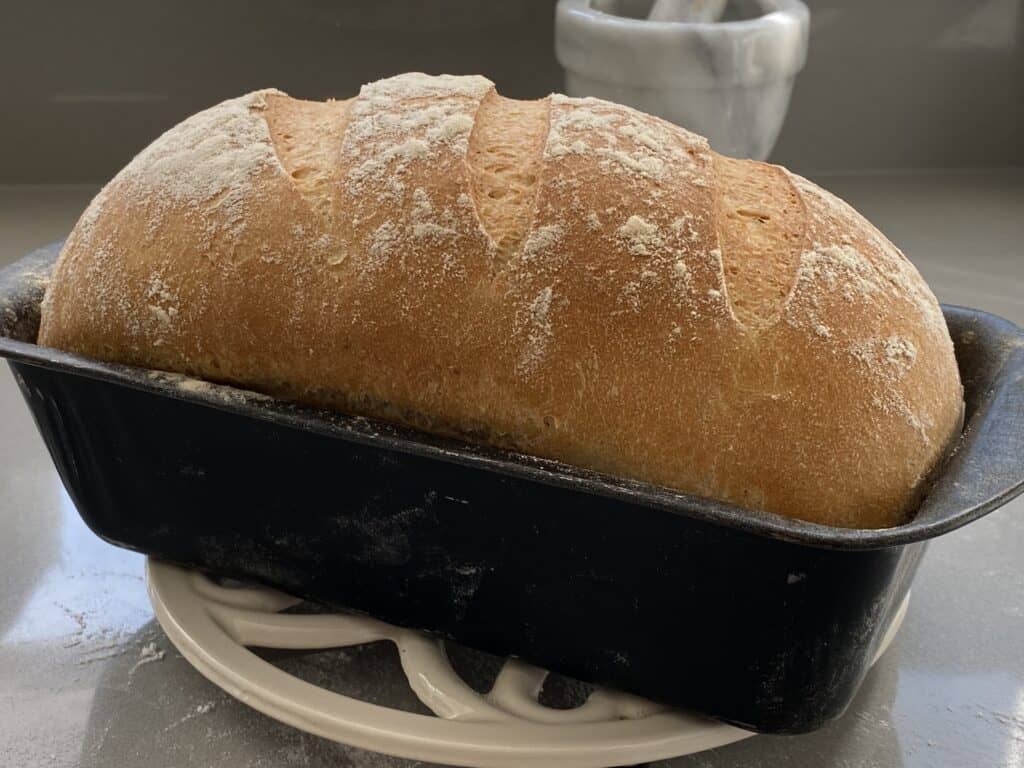 Baked white loaf