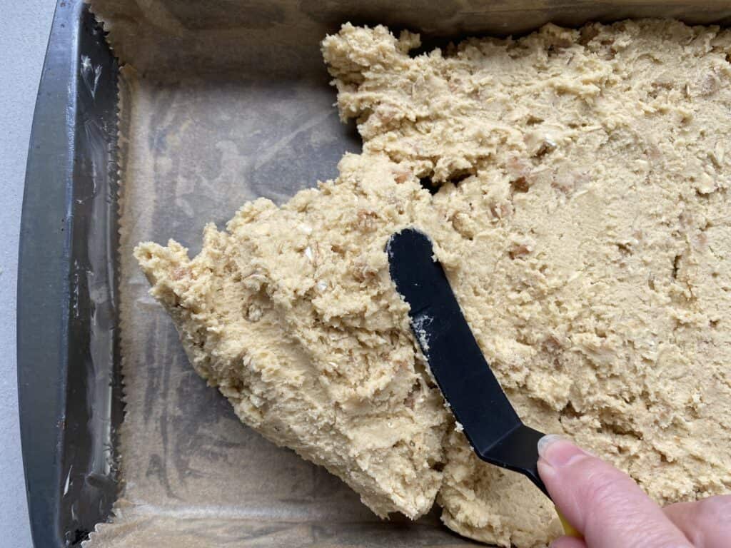 Cookie dough in a tin