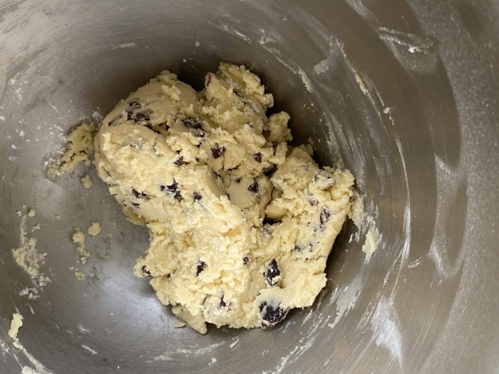 Cookie Dough in a mixing bowl