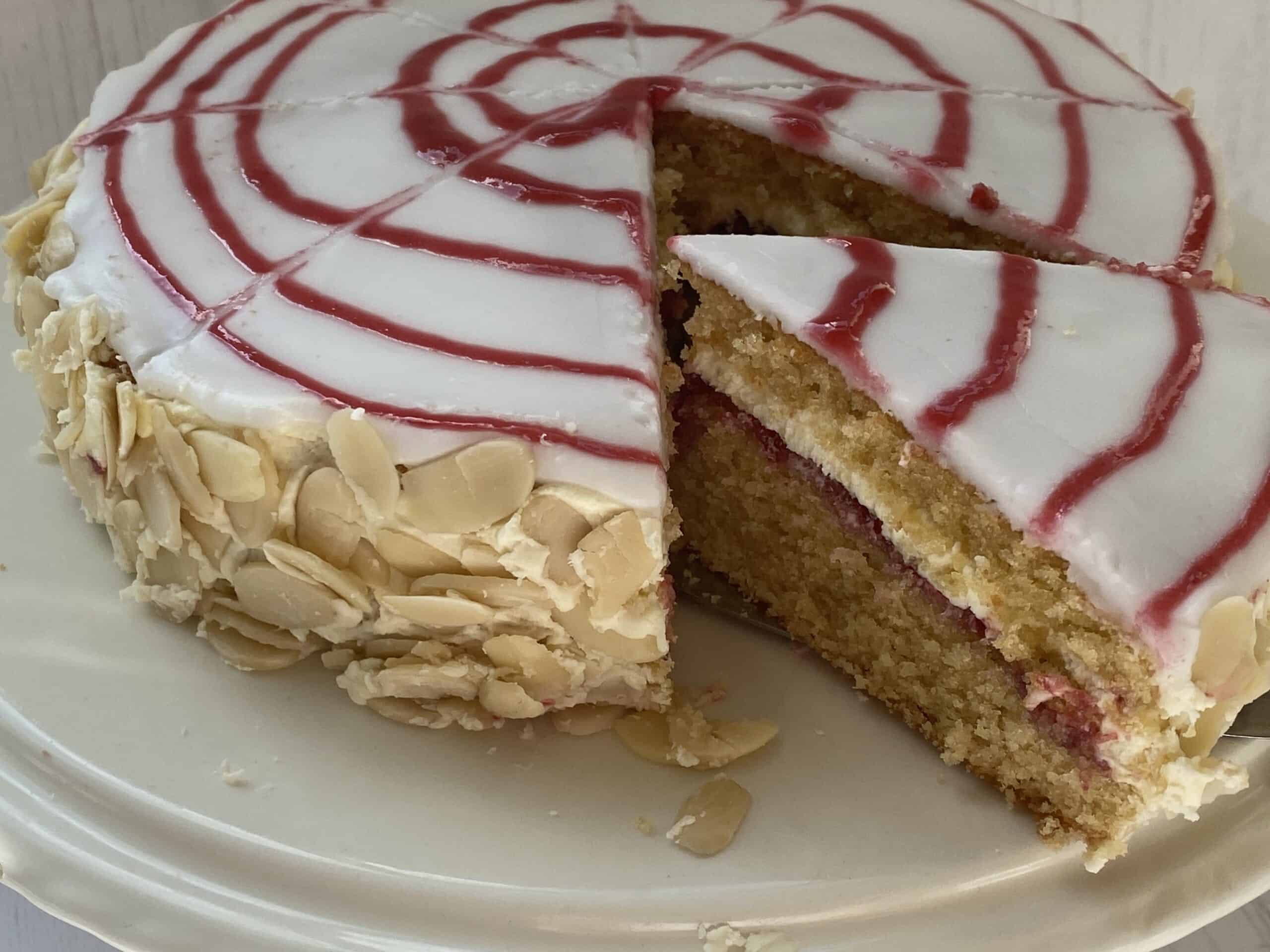 Raspberry Bakewell Cake - Traditional Home Baking