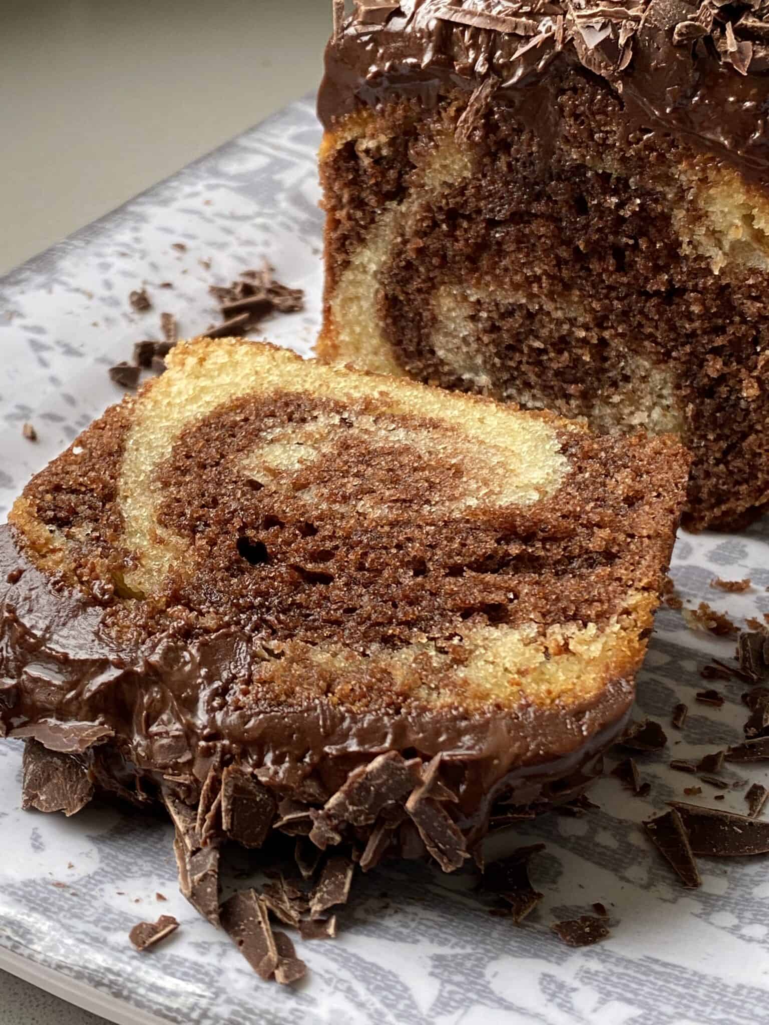 Chocolate and Vanilla Marble Cake - Traditional Home Baking