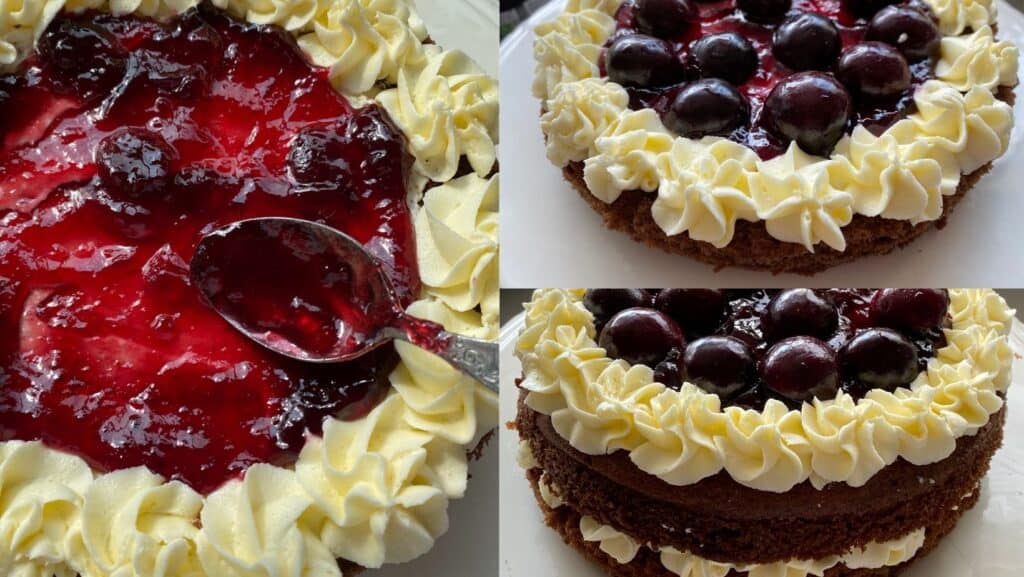 Layers of Cherry Black Forest Cake